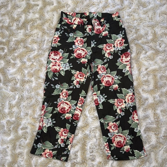 Lauren Ralph Lauren Floral Print Capri Pants Petite 4P - Picture 1 of 11